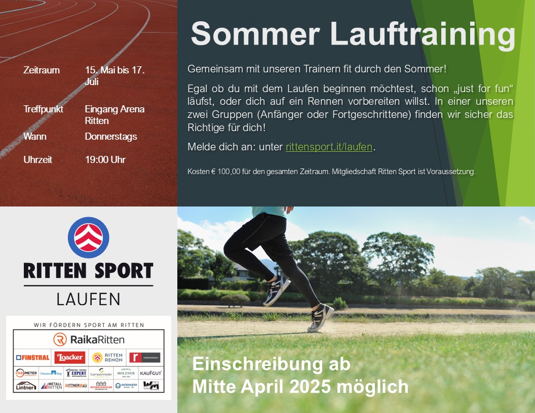 Sommer Lauftraining - Fortgeschrittene
